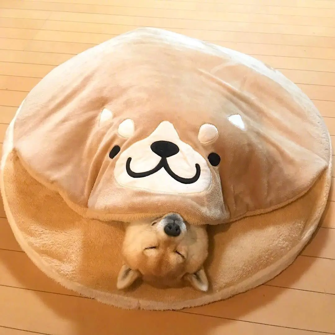 

Pet Sleeping Bag Harness Dog Luxury Kennel Mat Short Plush Sleeping Mat Dog Bed Exquisite Embroidery Bed Mat Winter Pet's Nest