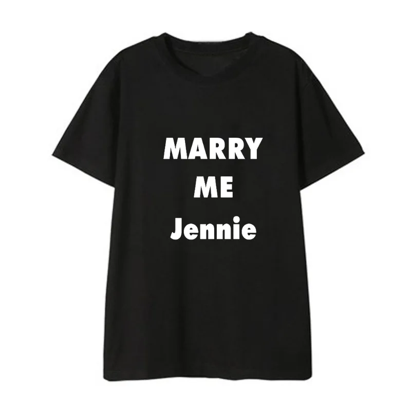 Kpop/черные, розовые, черные, розовые футболки с альбомом «MARRY ME», свободная одежда в стиле хип-хоп, футболка, топы с короткими рукавами