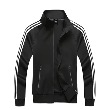

Spring 8XL Men Sport Jacket Coat Sweatshirt Long Sleeve Zip Up Jacekt Running Jogger Fitness Casual Workout Jacket Activewear