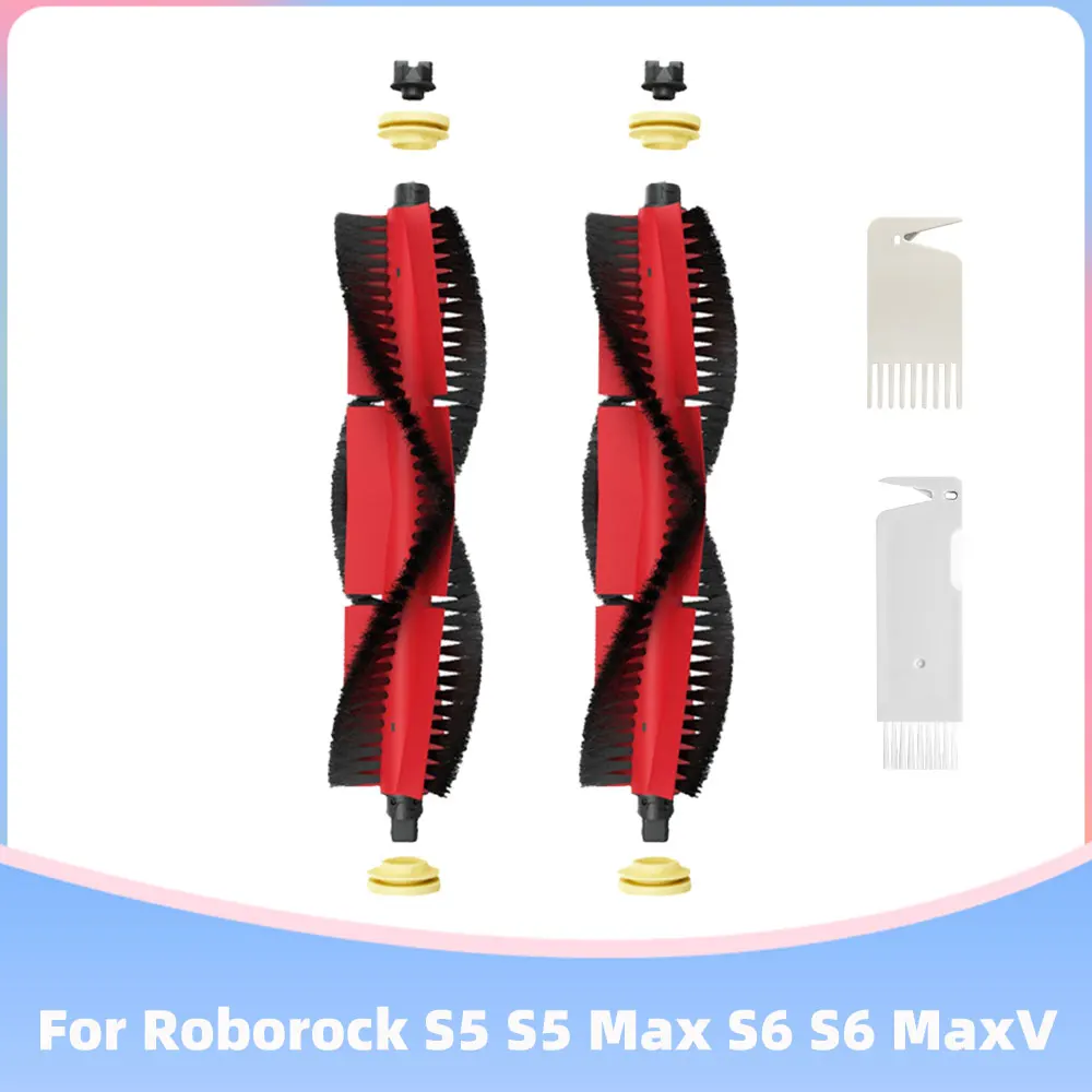 Kit Ricambio Aspirapolvere Xiaomi Roborock - Spazzola Principale, 4 Spazzole Laterali, 4 Filtri, Spazzola Pulizia - Compatibile S5, S6, S5 Max, S6 MaxV, S50, S55 E Altri - 4