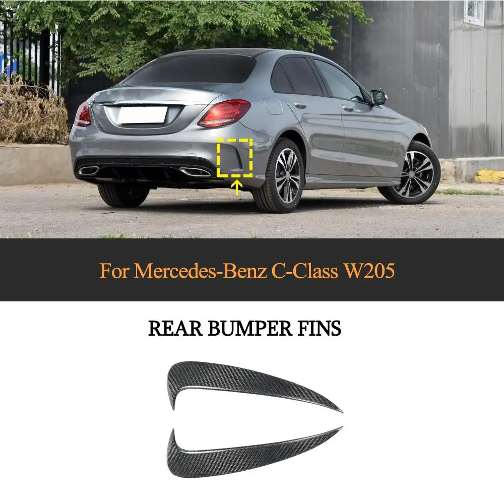 Задний бампер ребра лезвия сплиттеры для Merecedes Benz C Class W205 Sport C43 AMG Sedan 2015 2020 задний