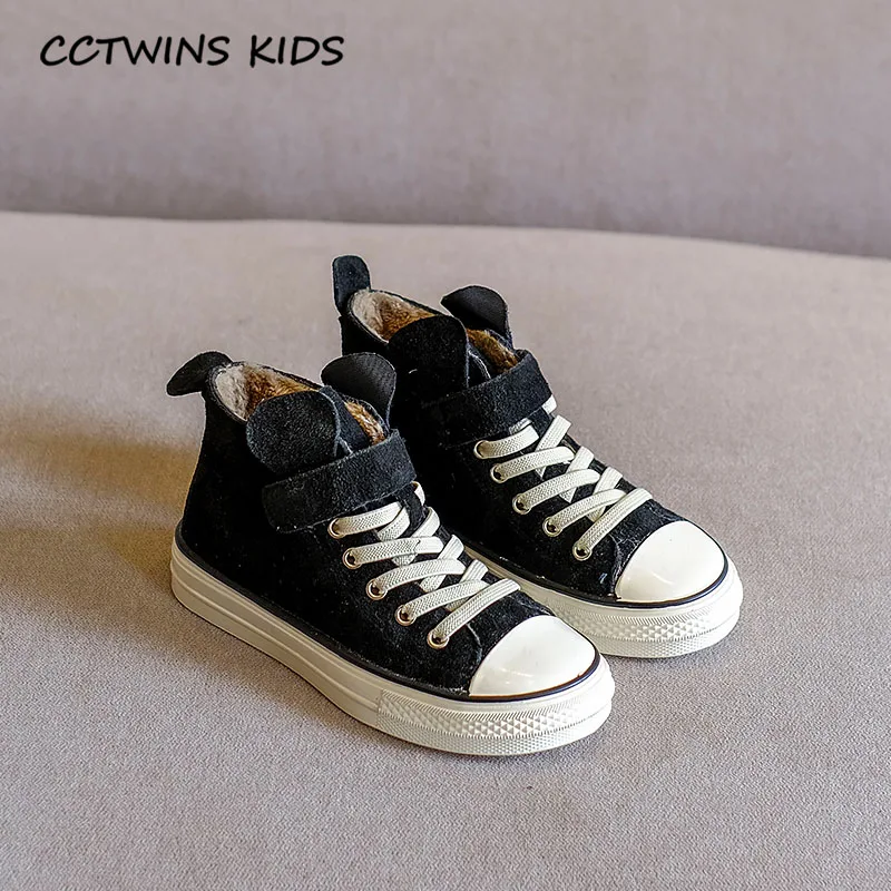 CCTWINS/детская обувь; коллекция года; зимние детские высокие кроссовки; Брендовые спортивные кроссовки для маленьких девочек; повседневные кроссовки для мальчиков; Цвет Черный; FH2685 - Цвет: Thin  Black