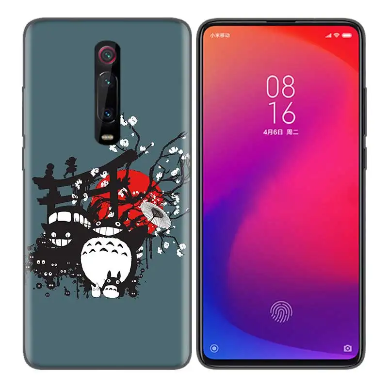 Силиконовый чехол-накладка для Xiaomi mi a1 A2 A3 8 Lite Play 9T CC9 Red mi Note 5 7 8 6A 7S Y3 K20 Pro Studio Ghibli Totoro - Цвет: B01
