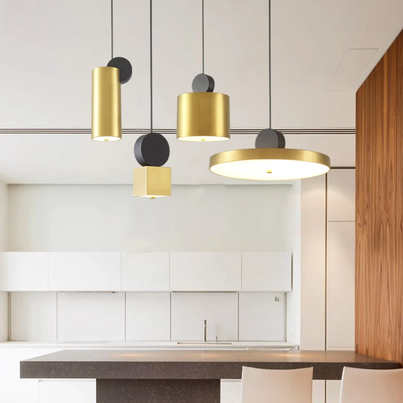 

Nordic led Pendant Light Metal hanglamp Gold Pendant Lamp luminaire E27 lamp Home Lighting dining room lights Kitchen Fixtures