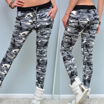 

1XLadies Camouflage Pants Pencil pants Leggings Stretchy Camouflage Pants Slim Jeans Womens Camo Skinny Stretch Pencil Pants