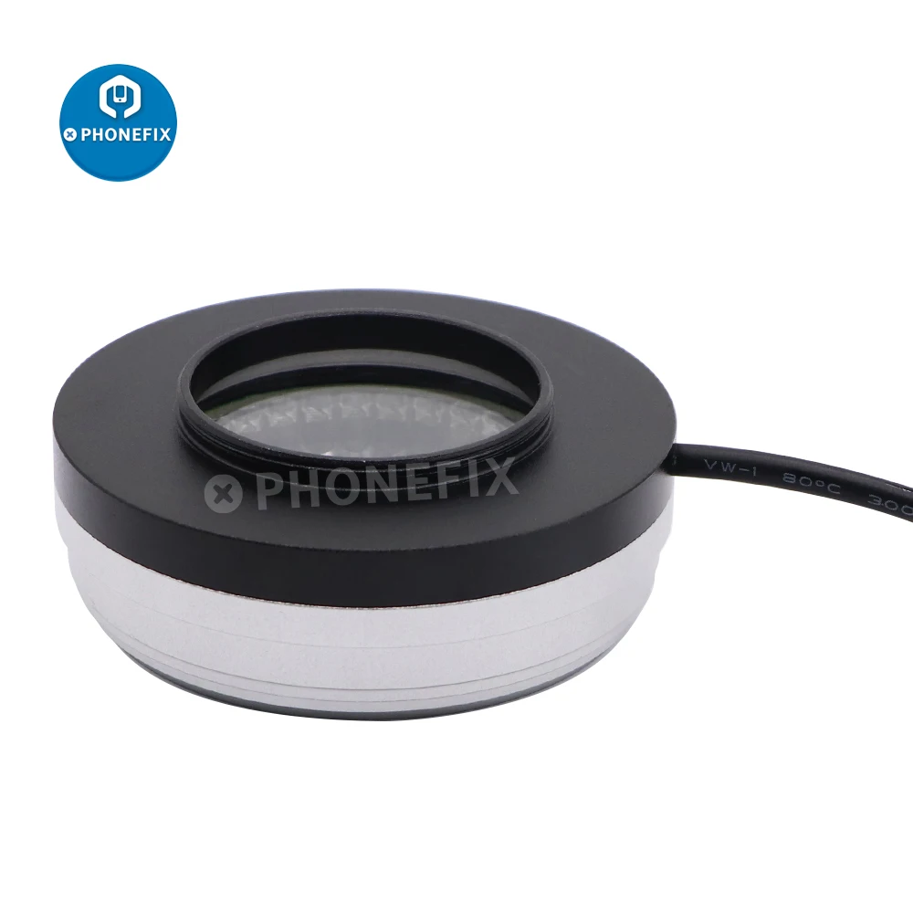 Microscope Lamp 72pcs LED Anti-Dust Smoke Lens Ring Lamp USB Charging Microscope Light Lamp For Stereo Microscope Shadow Less Ring Illuminator