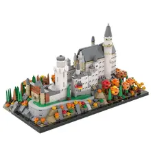 

MOC New Swan Castle Building Blocks Set Skylink Neuschwanstein Architecture Town Garden House Bricks Toys For Children Kid Gifts