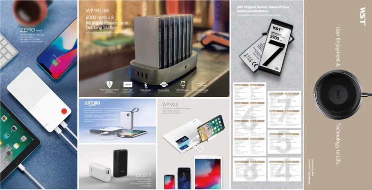 WST Best selling products restaurant / hotel multiple dock station power bank