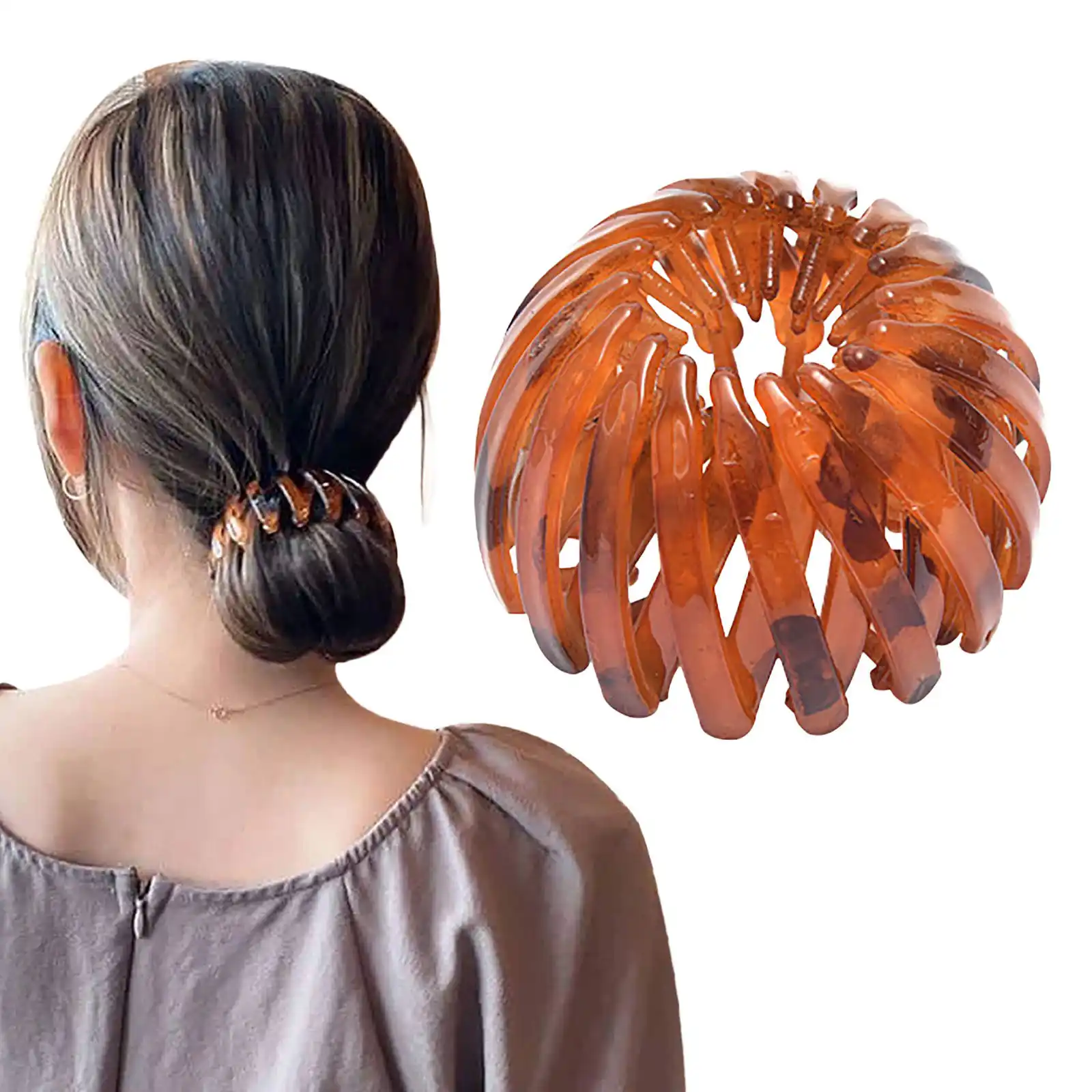 ファッション女性の鳥拡大クリスタルおだんごヘアホルダートヘアークリッププラスチック製クリップピン帽子アクセサリー高速 レディースヘアアクセサリー Aliexpress