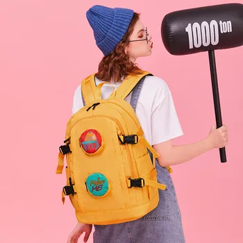 

2020 new backpack high school student college student school bag female tide couple backpack school bag backpack