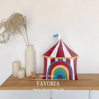 

Circus Rainbow Building Blocks Pile Up Baby Building Blocks Children's Room Decoration Kindergarten Overlay Toys