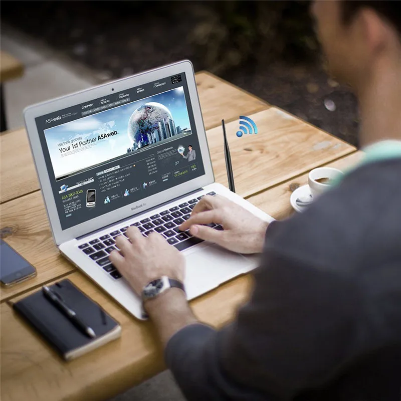 150 Мбит/с мини USB Wifi адаптер двухдиапазонный 2 4/5 ГГц с антенной 802.11AC