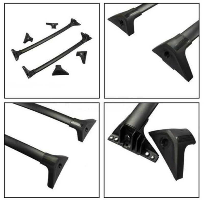 2 Pcs Car Luggage Roof Rack Cross Bar Top Carrier Black For Toyota RAV4 2019-2020 Car Surf Long Roof Rack Bike Storage Travel