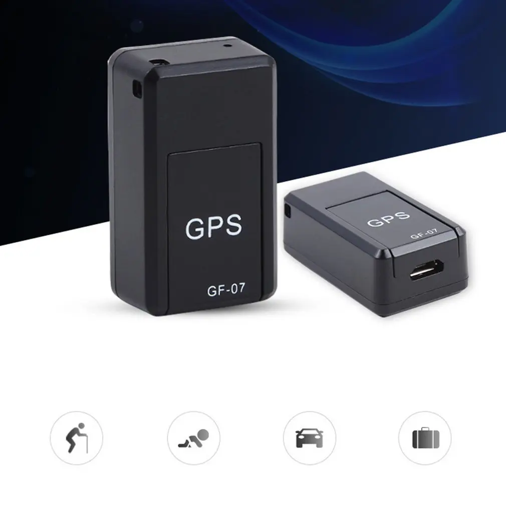 Mini GF07 Magnetic Car Tracker GPS Real Time Tracking Locator Device Magnetic GPS Tracker Real-time Vehicle Locator Dropshipping ring keypad siren