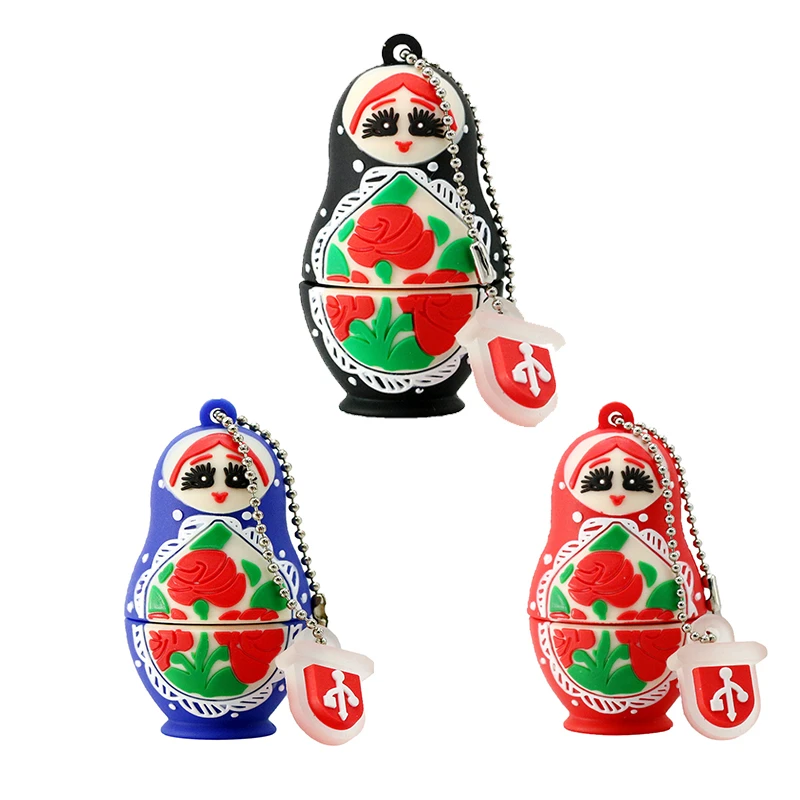 Usb флеш-накопитель Cle Matryoshka для девочек, 128 ГБ, 256 ГБ, 4 ГБ, 8 ГБ, 16 ГБ, 32 ГБ, 64 ГБ, флеш-накопитель usb2.0, флеш-накопитель, милая карта памяти для русской куклы