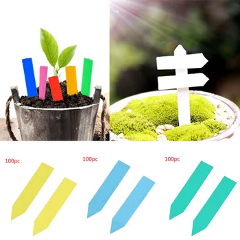 

100 Pcs Plastic Plant Seed Labels Pot Marker Nursery Garden Stake Tags Nursery Thick Tag Markers for Plants Garden Decoration