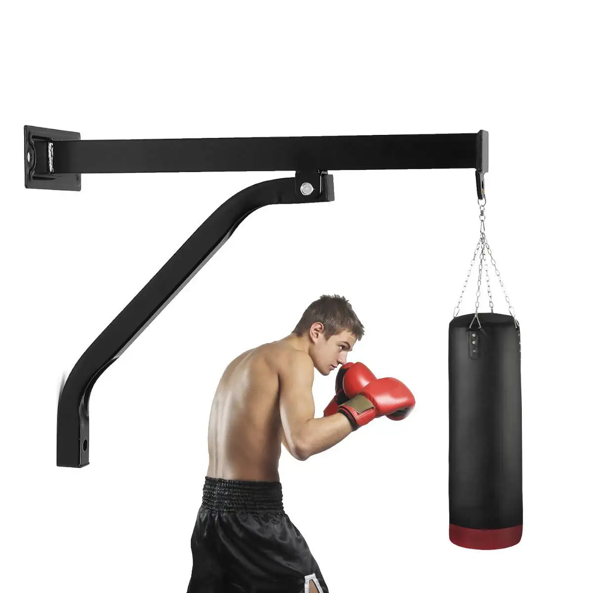 Duty Boxing Punch Punching Bag Wall Bracket Mount Hanging Stand Accessory dr 