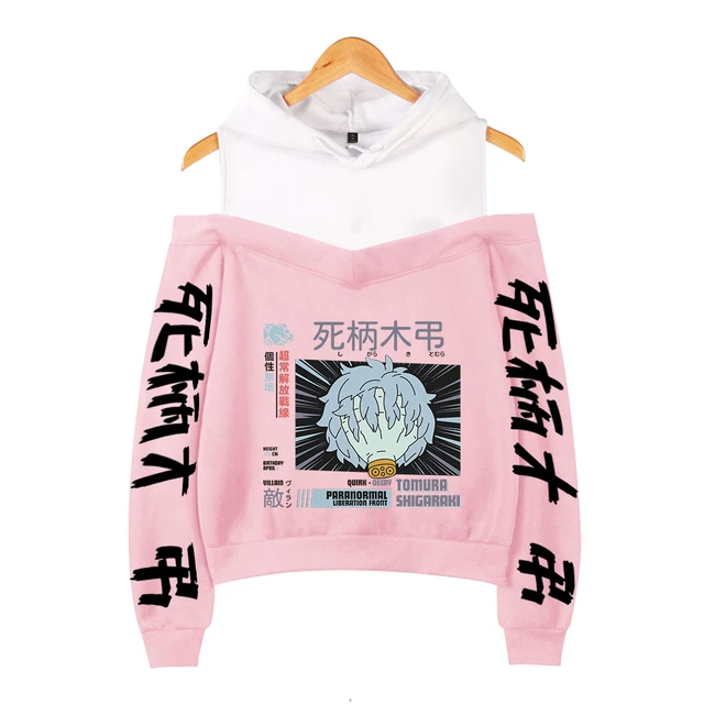 2021 Japan Anime My Hero Academia Shigaraki Tomura Girls Off-Shoulder Hoodie  Sweatshirt Teenager Girl Cotton Fleece Sexy Hoodies - AliExpress