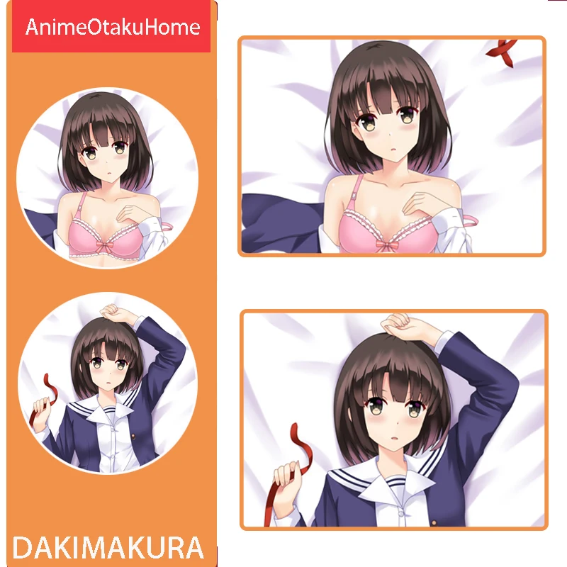 

Anime Saekano: How to Raise a Boring Girlfriend Megumi Kato Pillow Cover Hugging Pillowcase Otaku Bedding Decoration Dakimakura