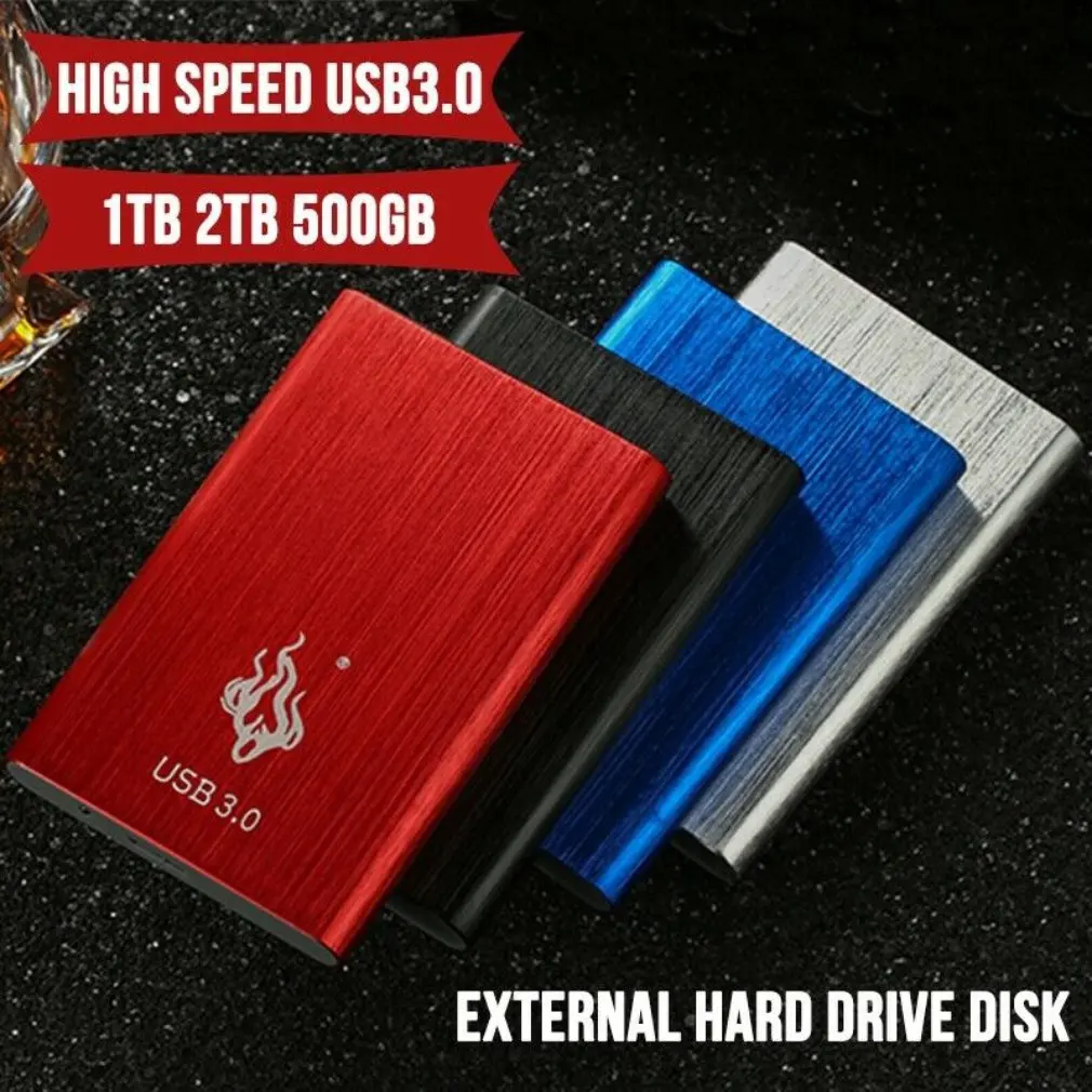 USB 3,0 2 ТБ 1 ТБ внешний жесткий диск HDD 2,5 ''Подходит для ПК, Windows портативный 500GB 1 ТБ 2 ТБ мобильный диск