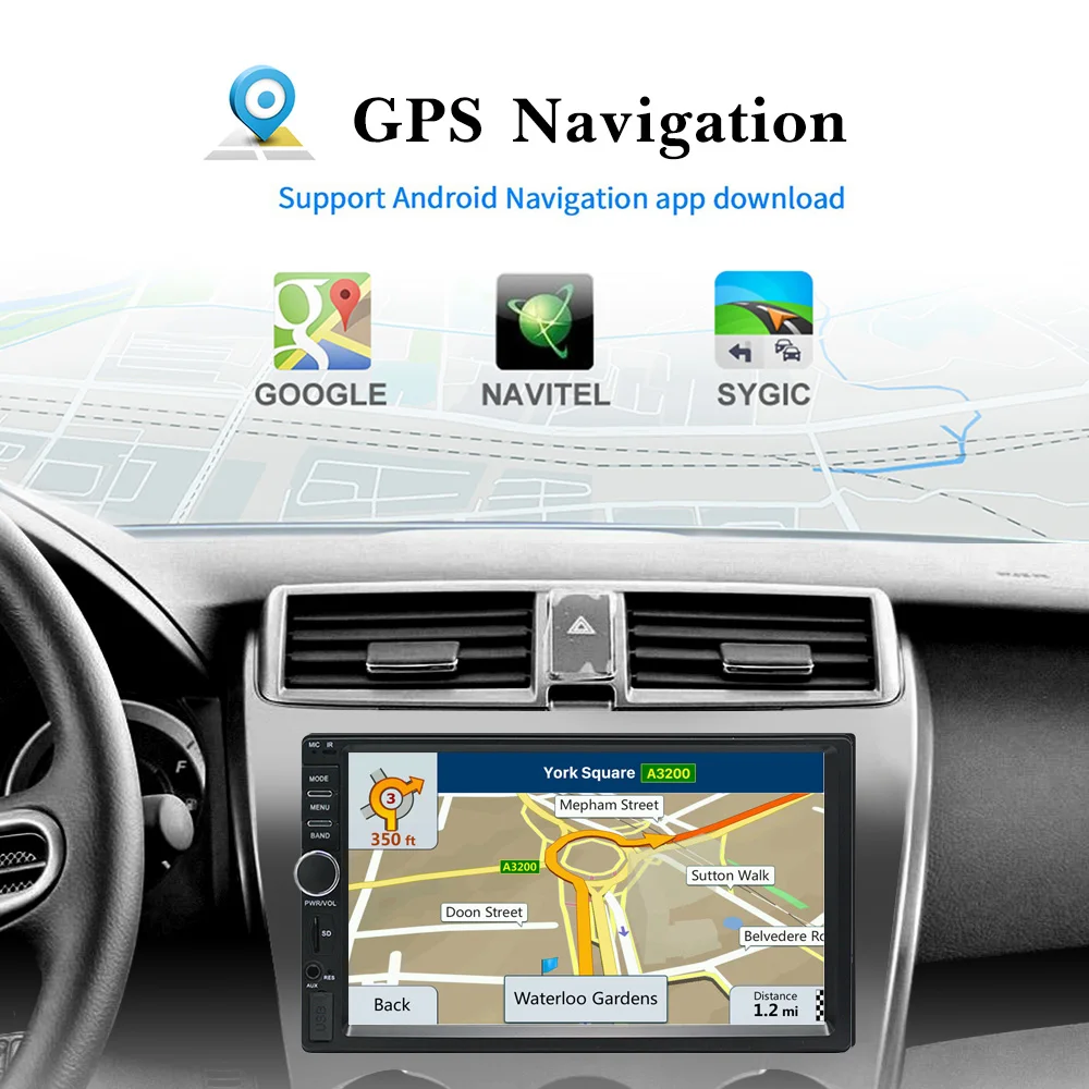 Универсальный автомобильный радиоприемник 2DIN Android 8 1 RDS для NISSAN TOYOTA Volkswagen GPS 1024x600