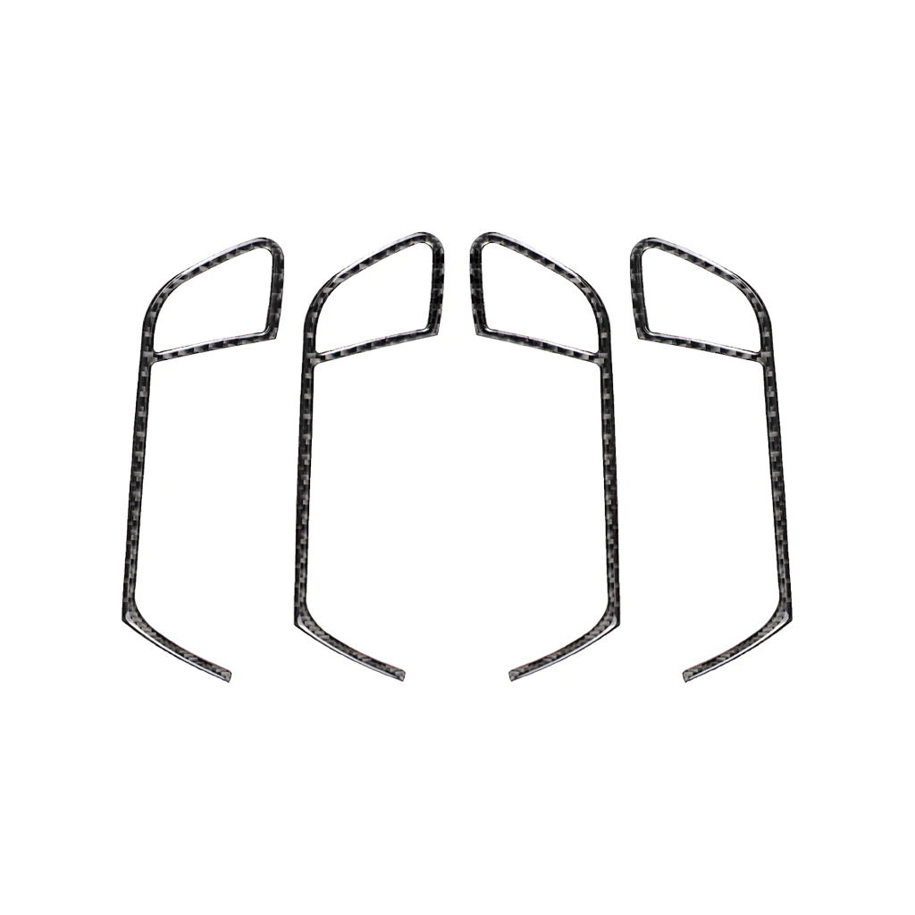 Car Stickers 4Pcs Inner Door Handle Insert Carbon Fiber Trim Cover Frame for Audi A4 A5 B8 2009-2016