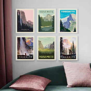 

Hd Prints Picture Yosemite Wall Art National Park Modular Painting Poster Travel Landscape Canvas Living Room Home Decor Framed