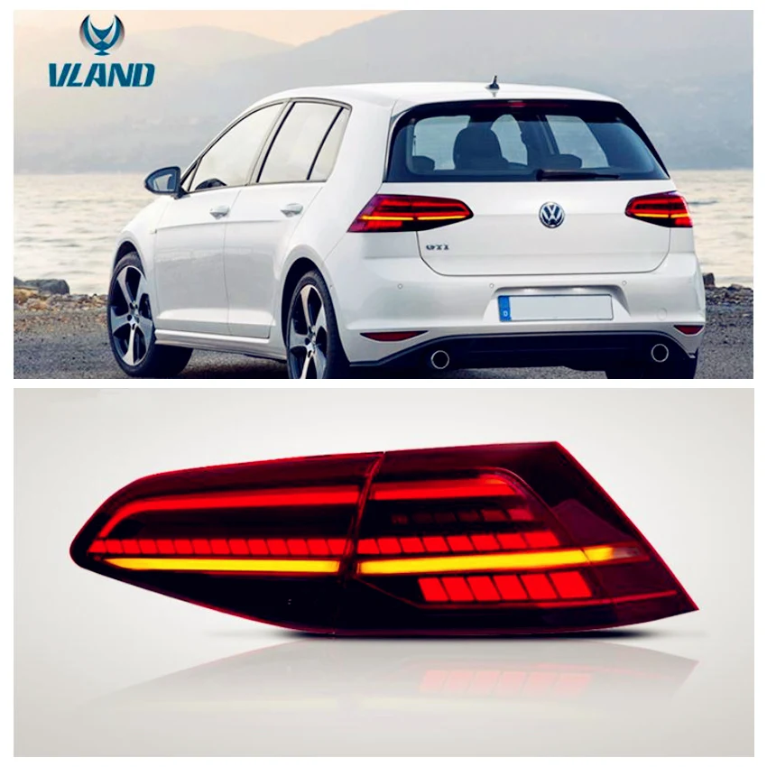 Vland автомобильные стильные стоп-сигналы для Golf 7 задний фонарь для Golf 7,5 задний фонарь с DRL+ тормоз+ движущийся сигнал