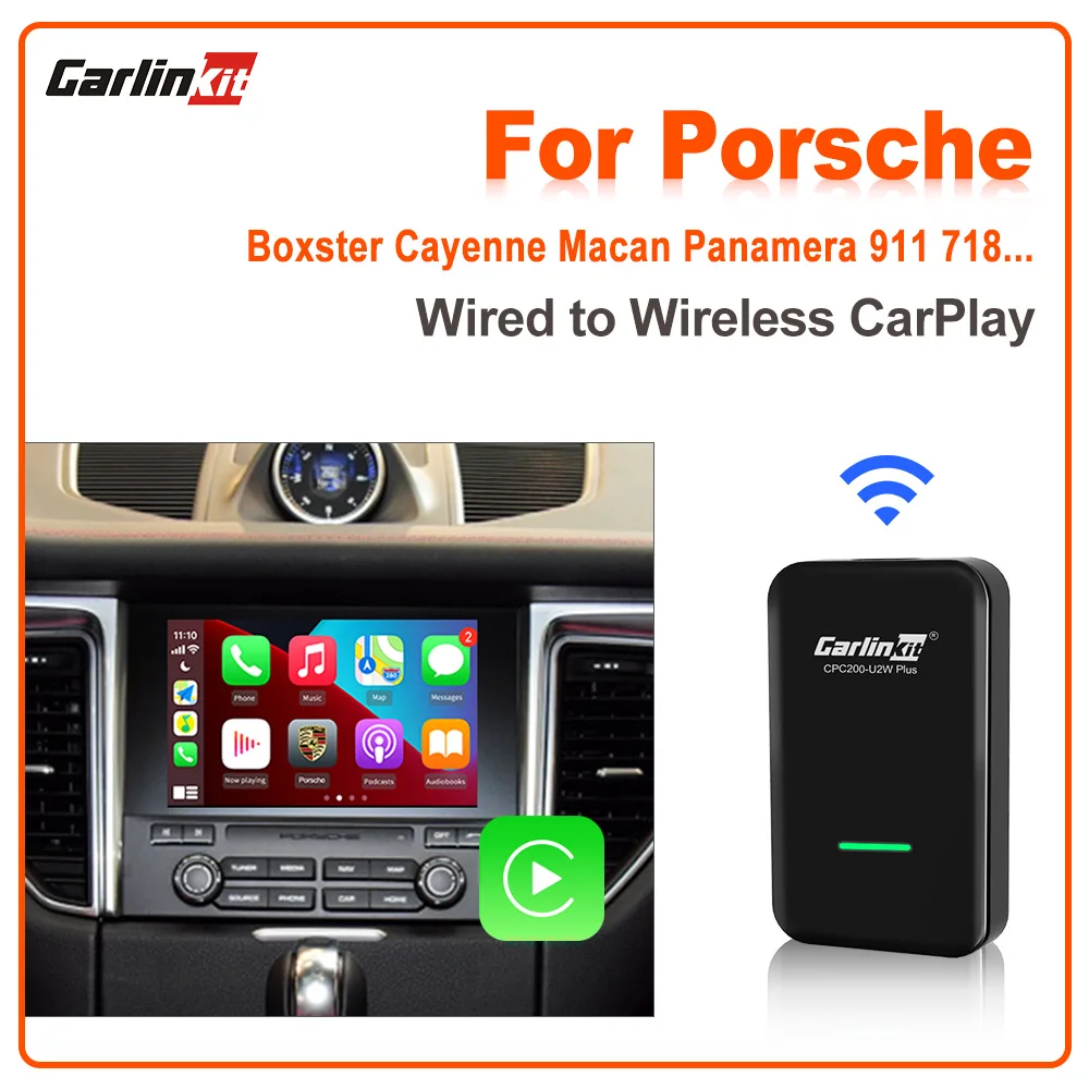 Carlinkit 3,0 Drahtlose CarPlay Adapter für Porsche 718 911 Panamera Macan Cayenne Taycan
