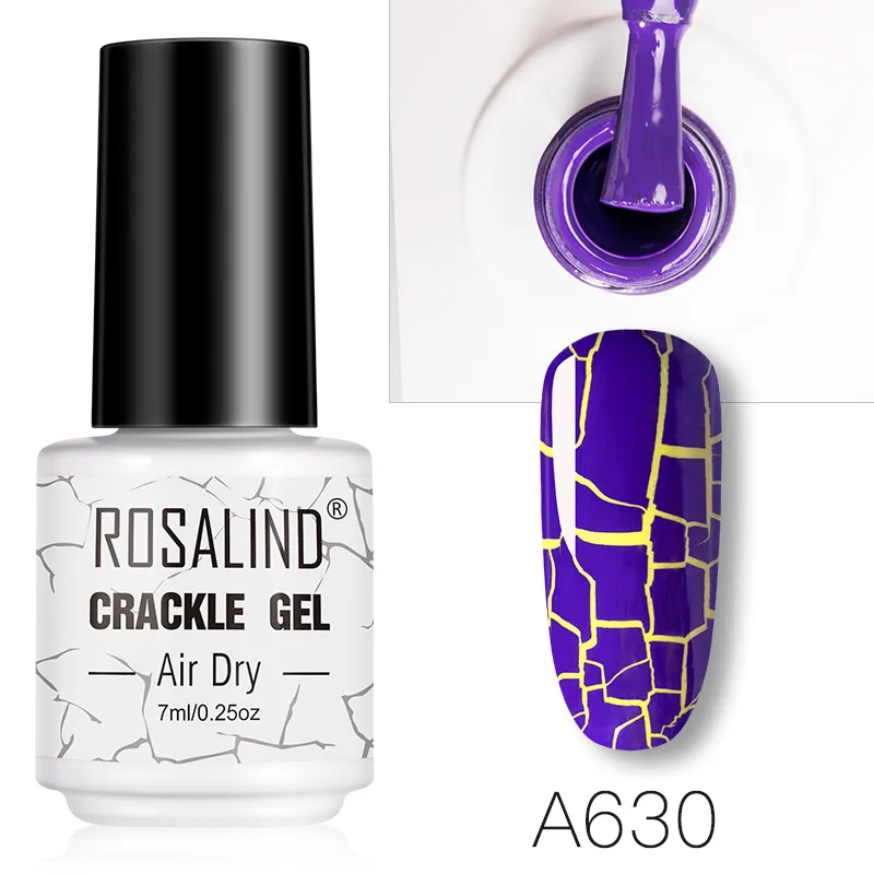 ROSALIND трещина гель лак для ногтей расширение цветная основа лак для ногтей Гибридный маникюрный набор для УФ Led Полупостоянный базовый верхний слой - Цвет: RTA630