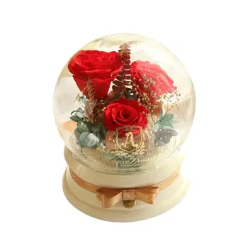 

Rose Artificial Flower Musical Box with Bluetooth Function Gift for Valentine's 72XF