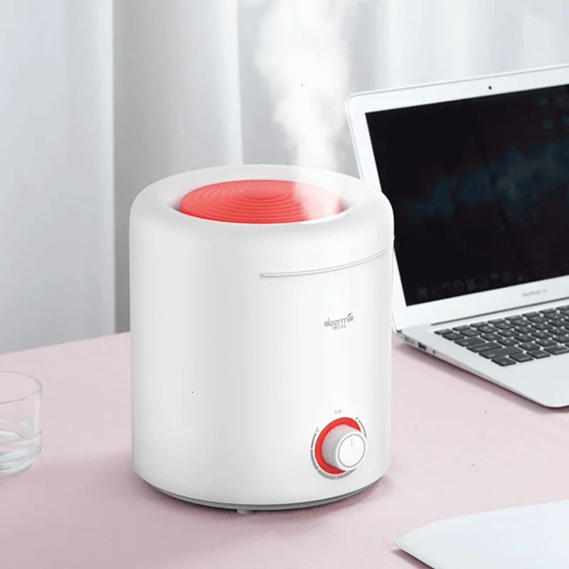 Goedkoop Xiaomi 2.5L Luchtbevochtiger Roterende Fog Knop Zilver Ion Sterilisatie Luchtbevochtiger Water Diffuser Mini Slaapkamer Kantoor Humidifie
