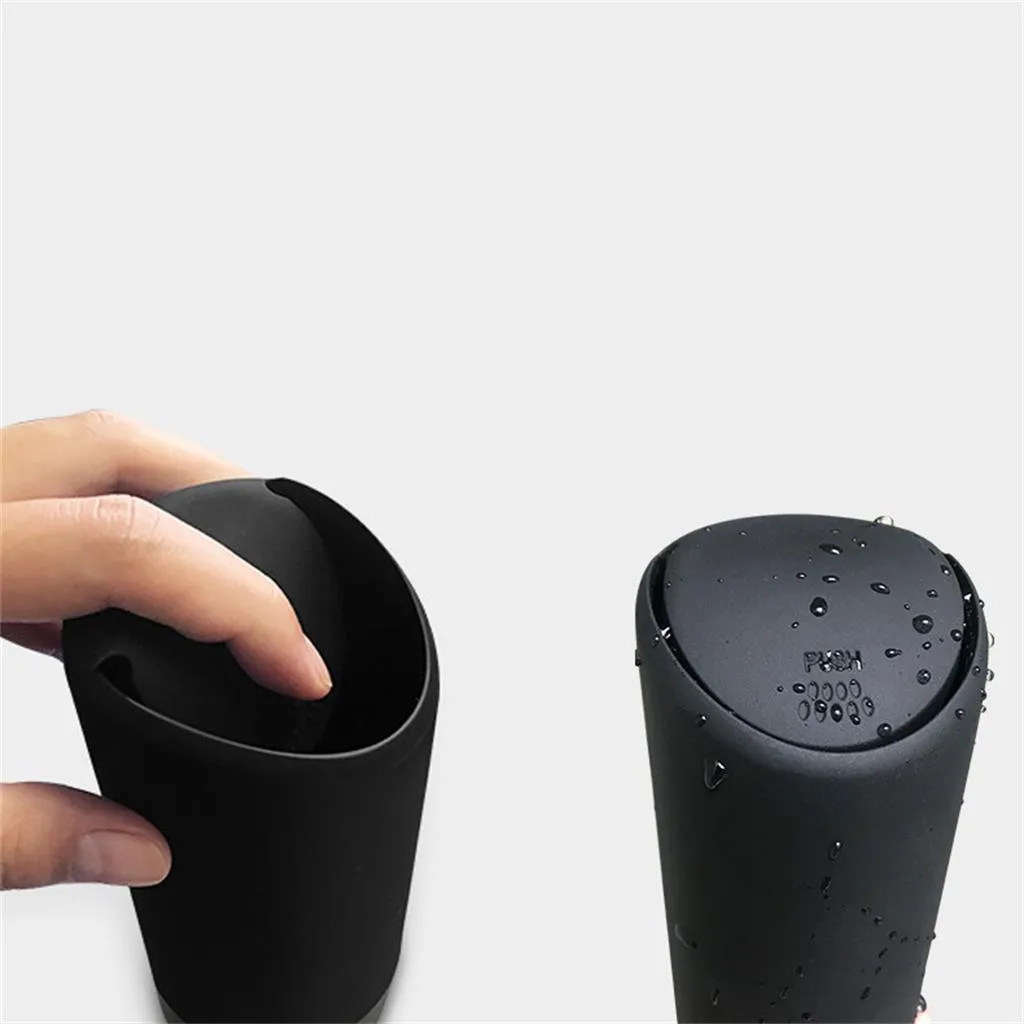 1PCS Auto Car Garbage Can Car Trash Can Silicone Garbage Dust Case Holder Rubbish Bin Black White#RJ1