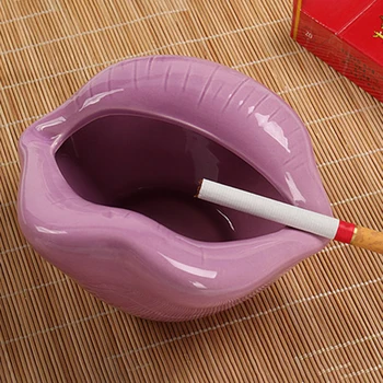 

Mini Cute Cartoon Ashtray Lips Ceramic Ashtray Flower Pot Trendy Mouth Fashion Home Send Boyfriend Gift