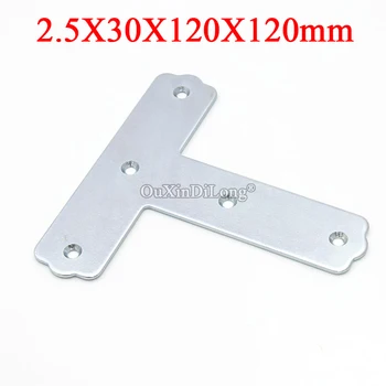 

15PCS Metal Flat Corner Braces T Shape Furniture Connecting Fittings Frame Board Support Bracket Fastener Parts 2.5X30X120X120mm