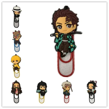 

IVYYE Kimetsu no Yaiba Fashion Anime Jewelry Components Cartoon Paper Accessories Book Clip Bookmarks Students New School Gifts