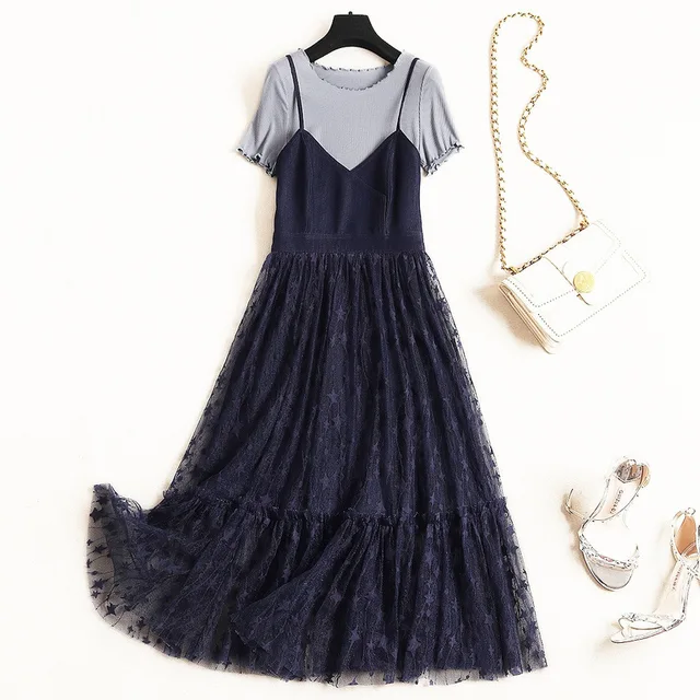 spaghetti strap dress with tshirt