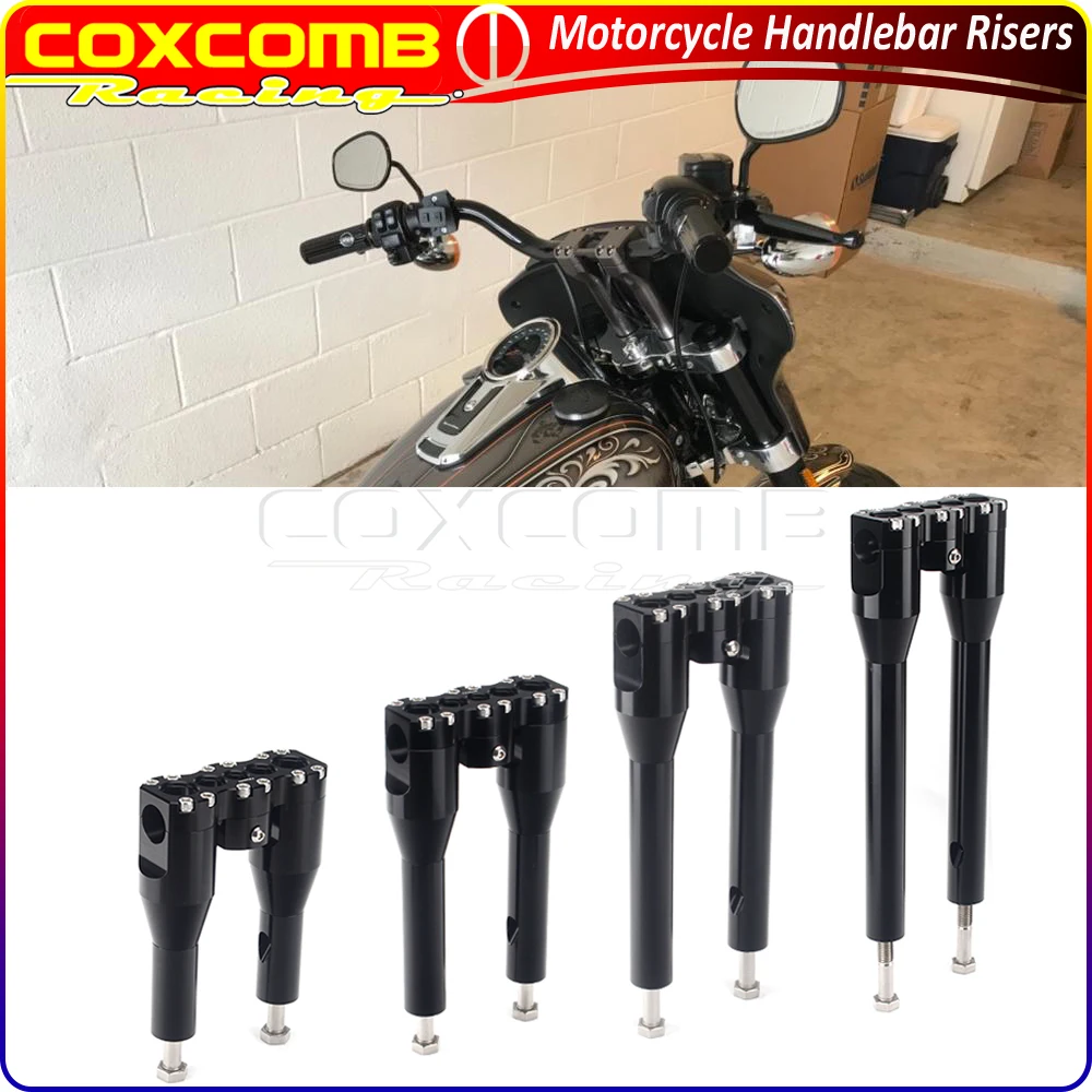รถจักรยานยนต์สีดำ/Sliver Handlebar Risers สำหรับ Harley Dyna Sportster