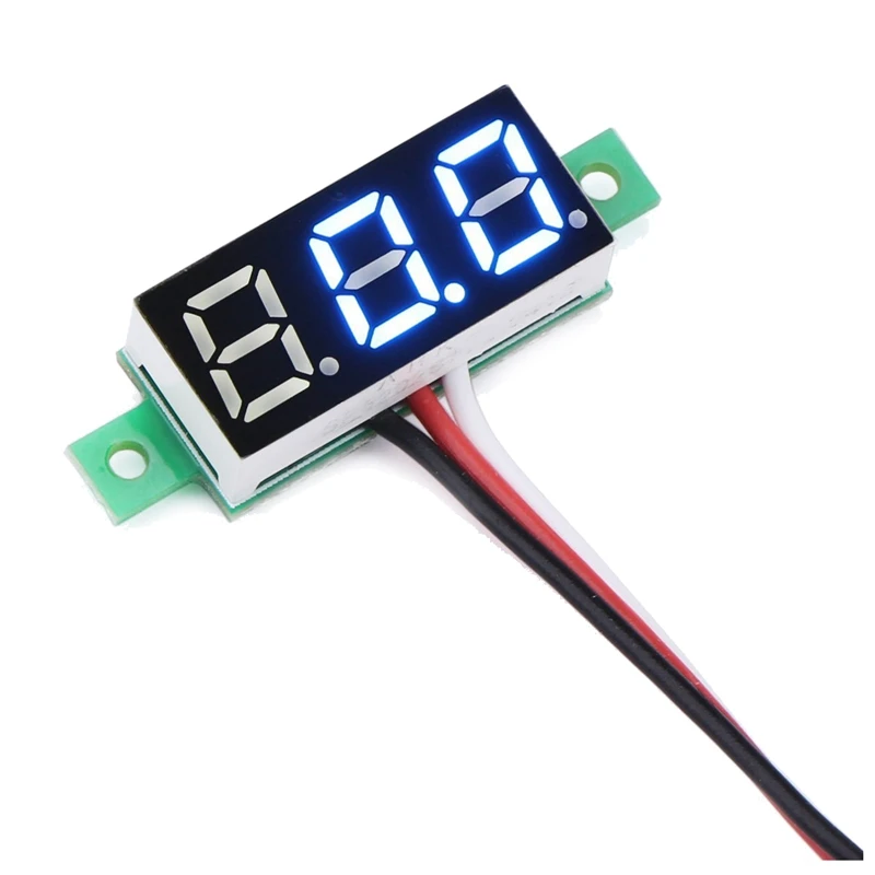 Mini 0.36 inch Digital Voltage Tester Voltmeter DC 0~100V Volt Meter 3.0-30V Power Battery Monitoring Gauge Blue LED Panel Displ