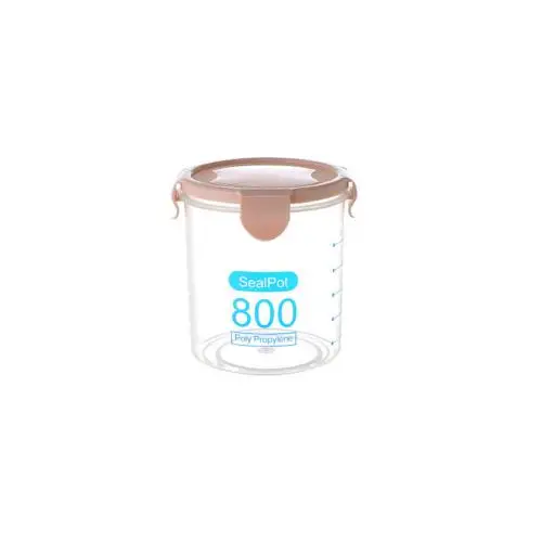 600/800/1000 мл кухонные прозрачные бутылки с крышкой для хранения специй бобовый чай зерна банки хранения запечатывание коробки может кухня хранения - Цвет: Pink 800ml