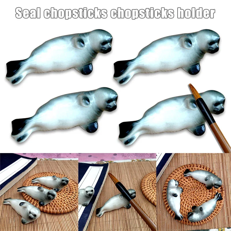 Ceramic Chopsticks Rest Rack Cute Animal Chopstick Holder Stand Kitchen Tableware AUG889