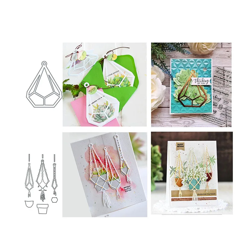 

Beautiful Flower Basket Decoration Metal Cutting Dies for DIY Scrapbooking Album Embossing Paper Card Making Craft Supplies 2019