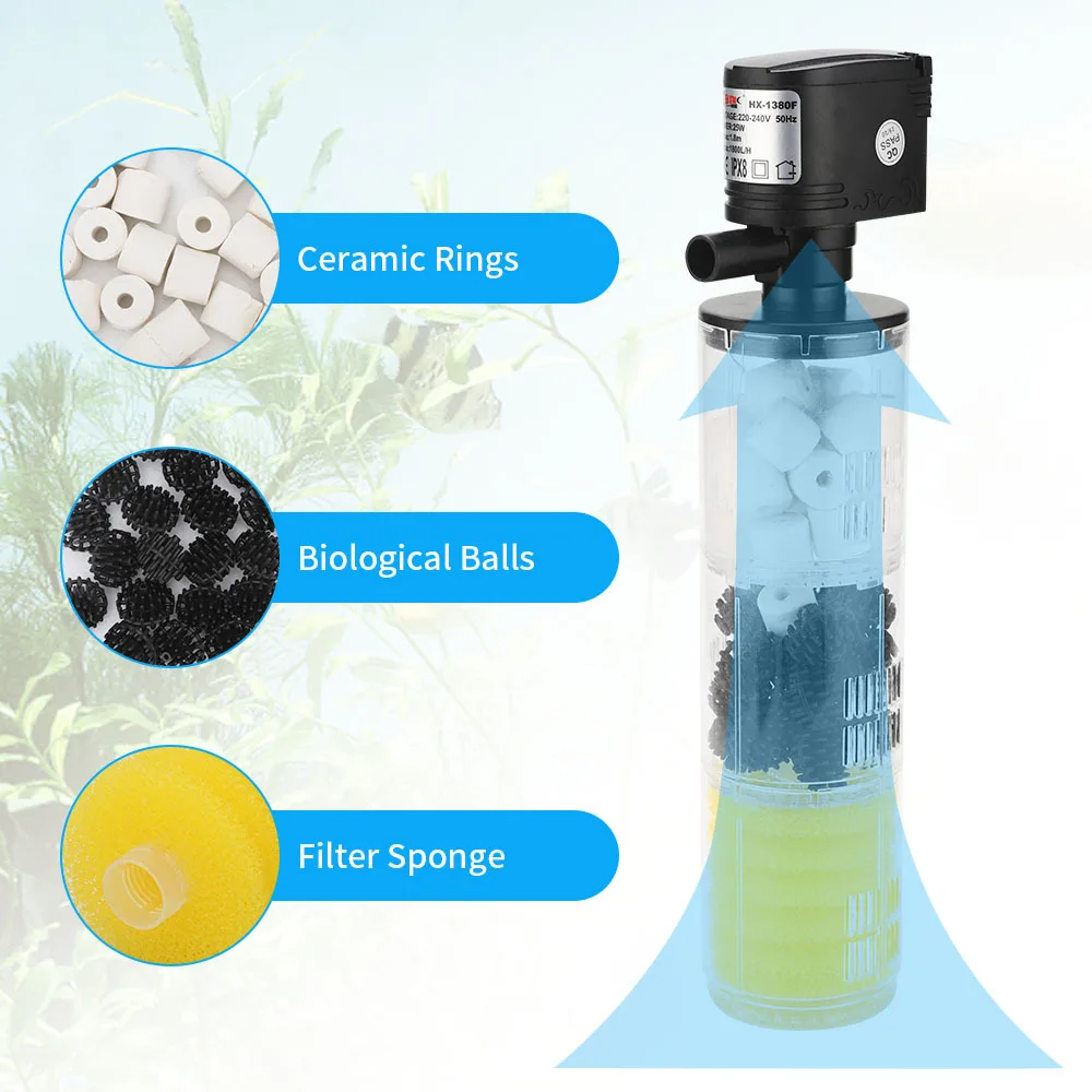 3 in 1 Aquarium Internal Filter Pump Diapteron Shop