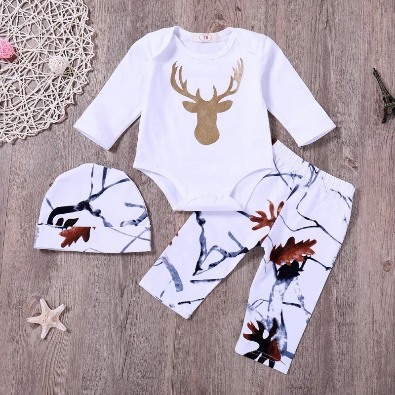 3PCS Sets Newborn Baby Boys Girls Clothes 2020 Summer Little Wizard Arrived Tops T-shirt+Halloween Pants+Hat Infant Baby Outfit baby clothing set red	 Baby Clothing Set