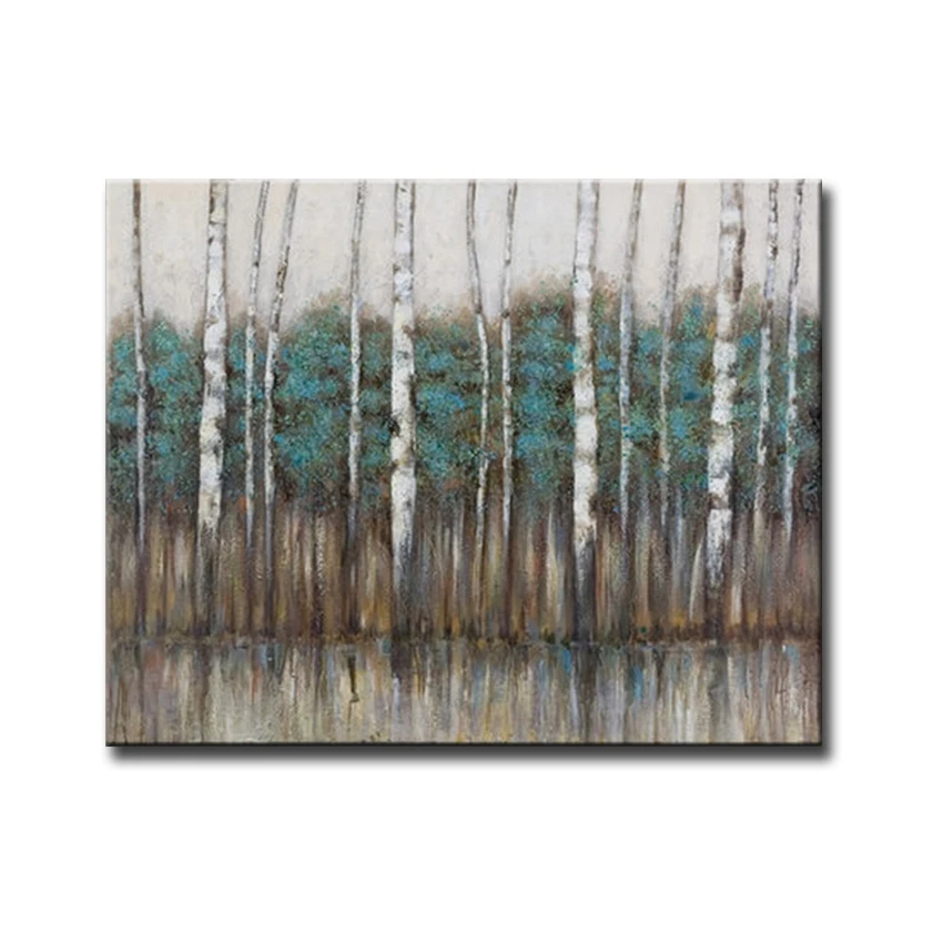 

POP Abstract oil painting for wall art decor Handmade Forest trees landscape for living room indoor home decoration no framed