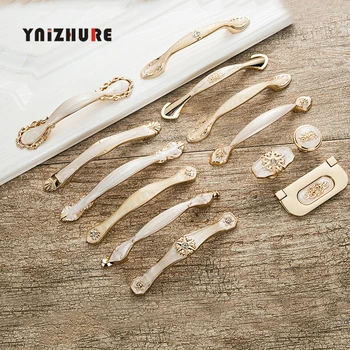 

5pcs Beige Door Handles Diamond Drawer Pulls European Kitchen Cabinet Handles and Knobs Furniture Handles