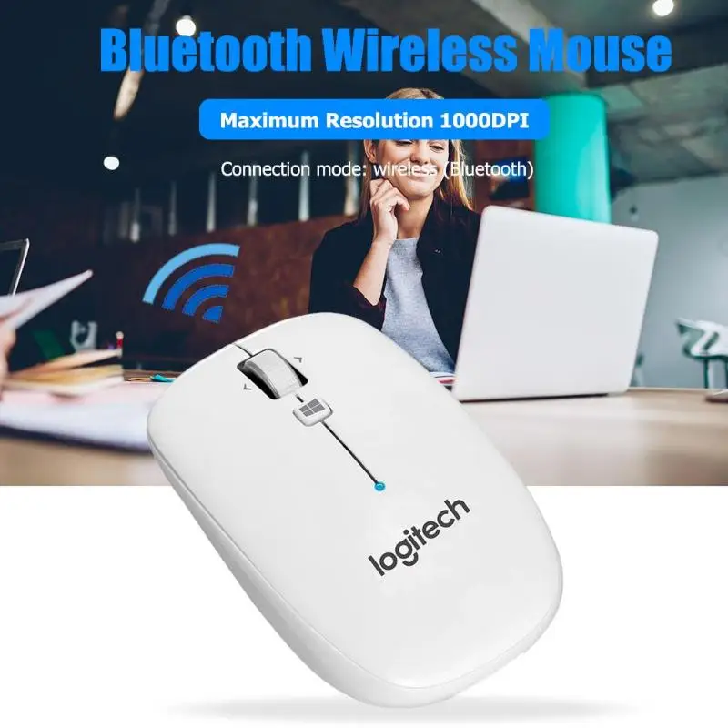 Беспроводная Bluetooth мышь logitech M558, 1000 dpi, эргономичная симметричная оптическая мышь с 4 клавишами для ноутбуков, настольных компьютеров, ноутбуков