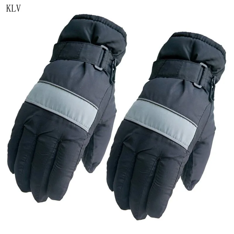 Зимние теплые водонепроницаемые перчатки для катания на лыжах для взрослых, ветрозащитные уплотненные перчатки для сноубординга