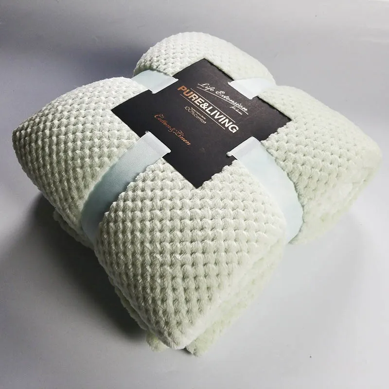 Коралловый флис микрофибра вафельное одеяло легкий мягкий Уютный для кровати или дивана постельные принадлежности покрывало на кровать покрывало для детей взрослых