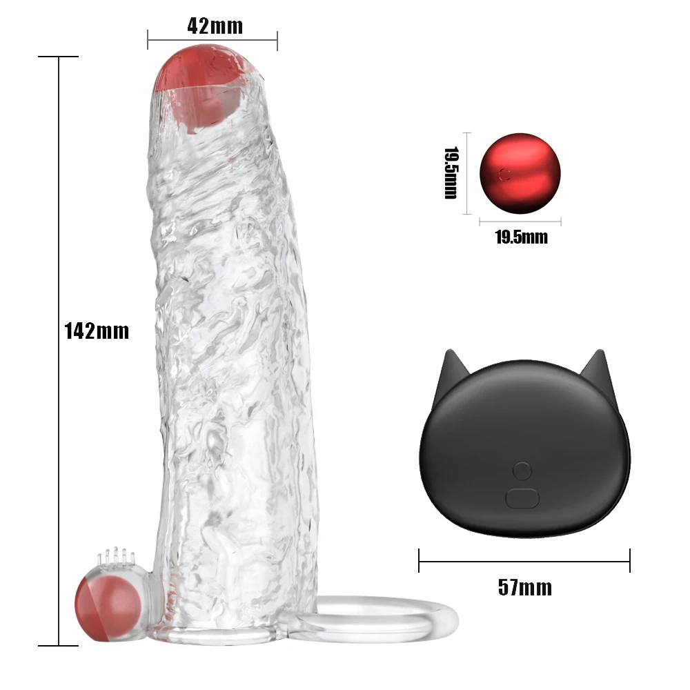 Male Penis Vibrating Ring Sleeve for Penis Dick Delay Ejaculation Enlargement Condoms Dildo Vibrator Adult